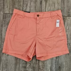Gap Shorts Womens Size 16 Girlfriend Khaki Coral 5" Summer Spring Casual Coastal